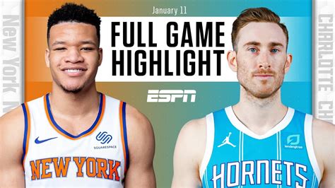 Tip-off is scheduled for 6 p. . Knicks vs charlotte hornets match player stats